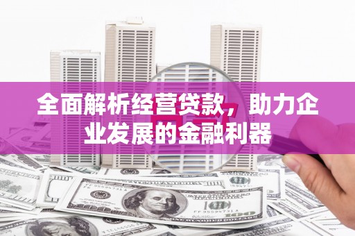 东方全面解析经营贷款，助力企业发展的金融利器