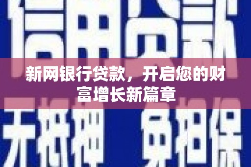 东方新网银行贷款，开启您的财富增长新篇章