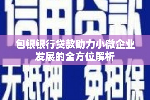 东方包银银行贷款助力小微企业发展的全方位解析
