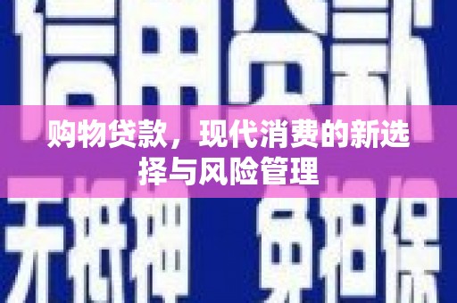 东方购物贷款，现代消费的新选择与风险管理
