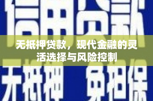 东方无抵押贷款，现代金融的灵活选择与风险控制