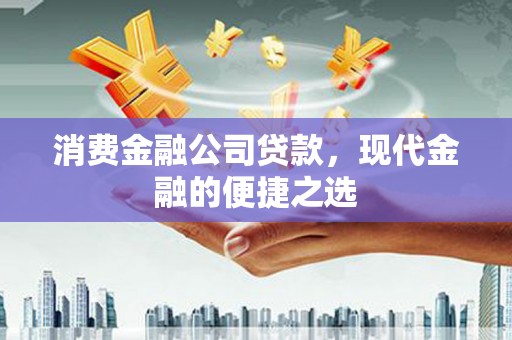 东方消费金融公司贷款，现代金融的便捷之选