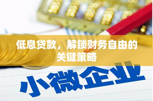 东方低息贷款，解锁财务自由的关键策略