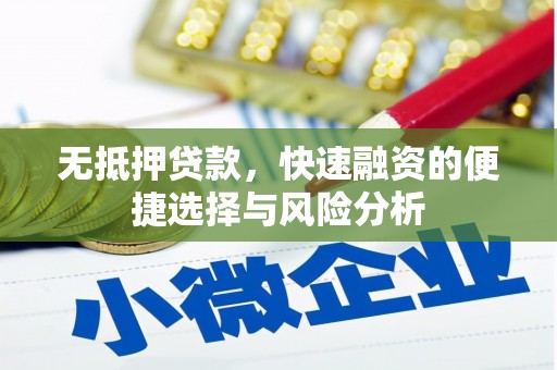 东方无抵押贷款，快速融资的便捷选择与风险分析