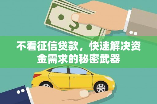 东方不看征信贷款，快速解决资金需求的秘密武器