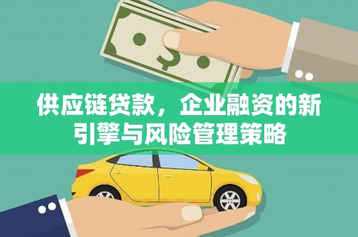 东方供应链贷款，企业融资的新引擎与风险管理策略
