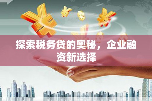 东方探索税务贷的奥秘，企业融资新选择