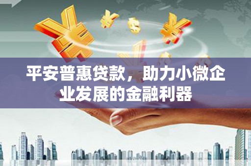 东方平安普惠贷款，助力小微企业发展的金融利器